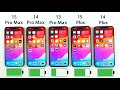 Iphone 15 pro max vs 14 pro max vs 13 pro max vs 15 plus vs 14 plus battery test  ios 17 battery