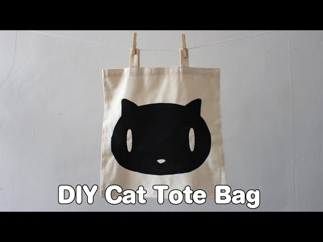 DIY Cat Tote Bag - YouTube