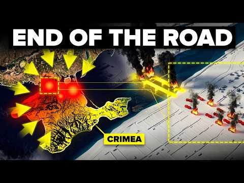 50 Russian Vehicles Drive Onto Crimean Bridge… 2 Minutes Later, GONE