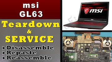 HOW TO Repaste and clean your MSI GL63 Series laptop under 20min