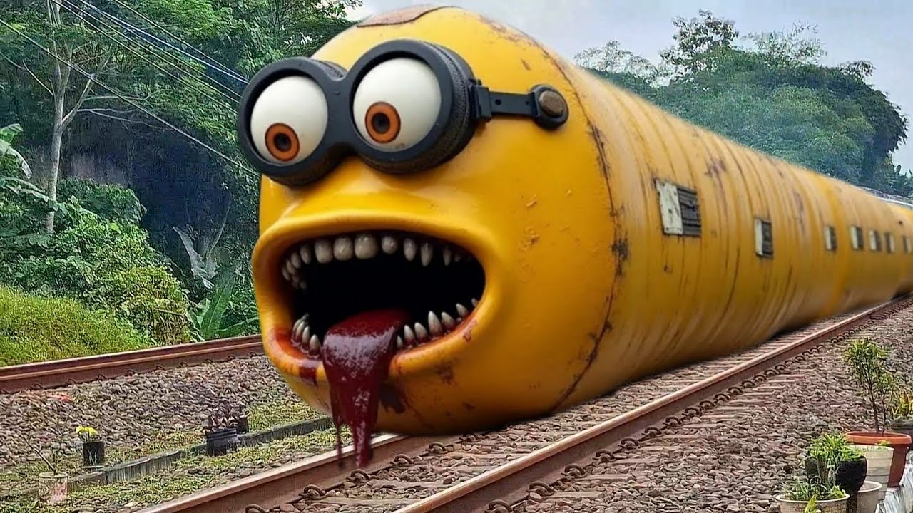 WOOWW‼️KERETA API PANJANG BERUBAH MENJADI MINION EXE
