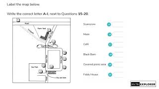 IELTS Listening Map With Answers | Map labelling