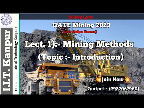 Lect. 1:- Method Of Working|GATE Mining 2023 Live Online Course by Mining Gyan