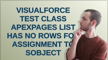 Salesforce: visualforce test class ApexPages List has no rows for assignment to SObject