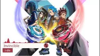 Beyblade X Season 3 Opening Full : Invincible - i-dle (아이들) Lyrics [CC]