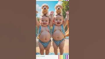 Cutes Fat Babies Dancing with Dogs 🐶 🐕| Dugi Dugi Dum Dum | Dugi Dugi Dam Dam #shorts #dudidudidam