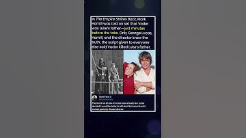 In The Empire Strikes Back, Mark Hamill was told on set that Vader was Luke’s father—just minutes
