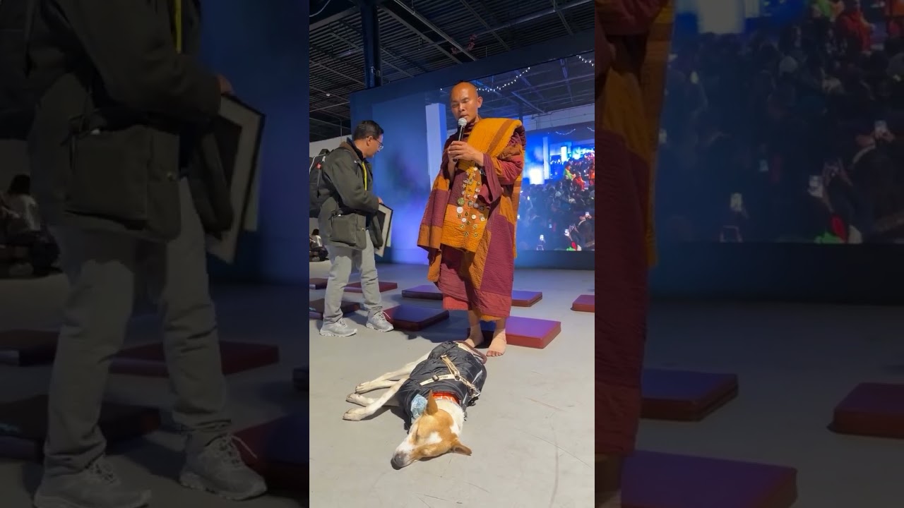 Bhikkhu Pannakara Chanting Blessing in Morrow, GA during the rest stop | Walk For Peace 