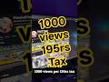 ہزار ویوز پے 195 ٹیکس حقیقت کیا ہے؟ #farhan86geo #tech