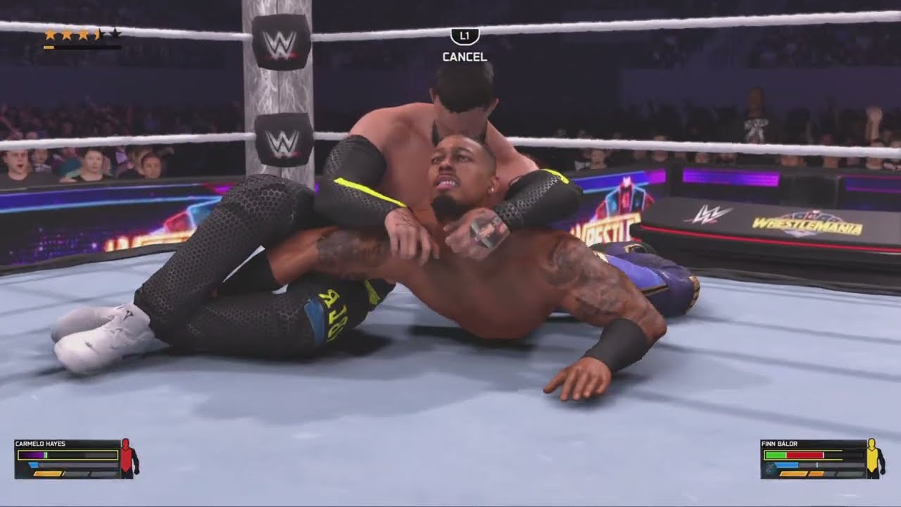 WWE 2K26 Wrestlemania Vegas Carmelo Hayes 🆚 Finn Balor Submission Match