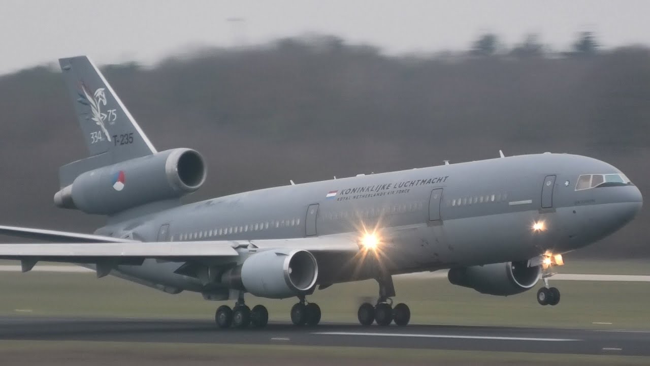 Royal Netherlands Air Force KDC-10, C-130, A330, F-16, V-11 | Eindhoven Airport