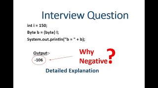 Why we get negative value in type casting of int to byte - Hindi