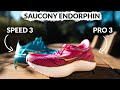 Saucony endorphin pro 3 vs speed 3  ma gamme performance favorite