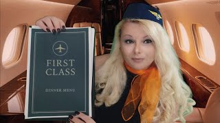 First Class Flight Attendant Roleplay ASMR personal attention, menu reading screenshot 2