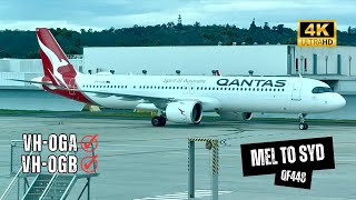 Qantas A321Xlr Qf448 Economy Class - Melbourne To Sydney, First To Fly Both Vh-Oga Vh-Ogb 4K
