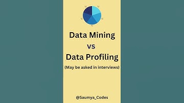Data mining vs data profiling