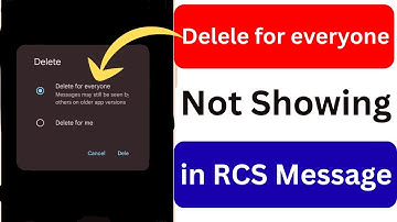 RCS Message Delete For Everyone Not Showing in Google Message App