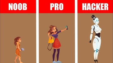 NOOB vs PRO vs HACKER || Human Evolution Run 3D