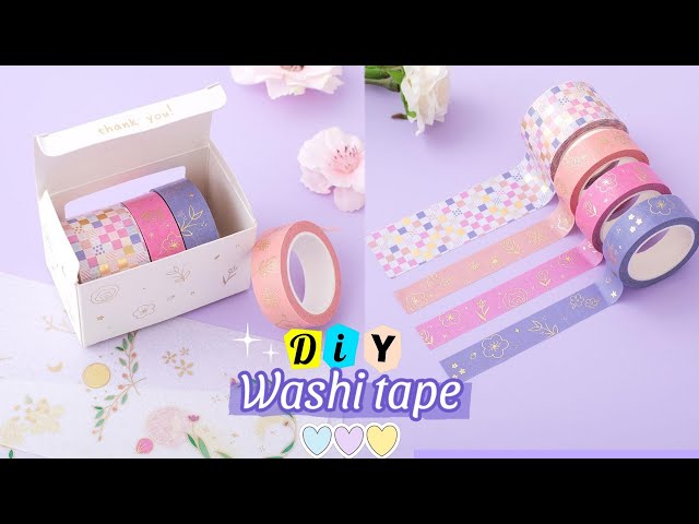 How to make RAINBOW🌈 washi tape at your home _ DIY rainbow washi tape for  journal 