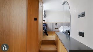 NEVER TOO SMALL: Diamond Shaped Apartment With Hidden Storage  Hong Kong 50sqm/538sqft