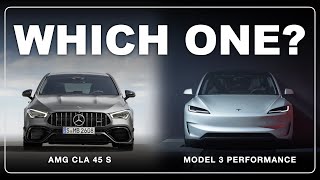 TESLA MODEL 3 PERFORMANCE vs MERCEDES AMG CLA 45 S