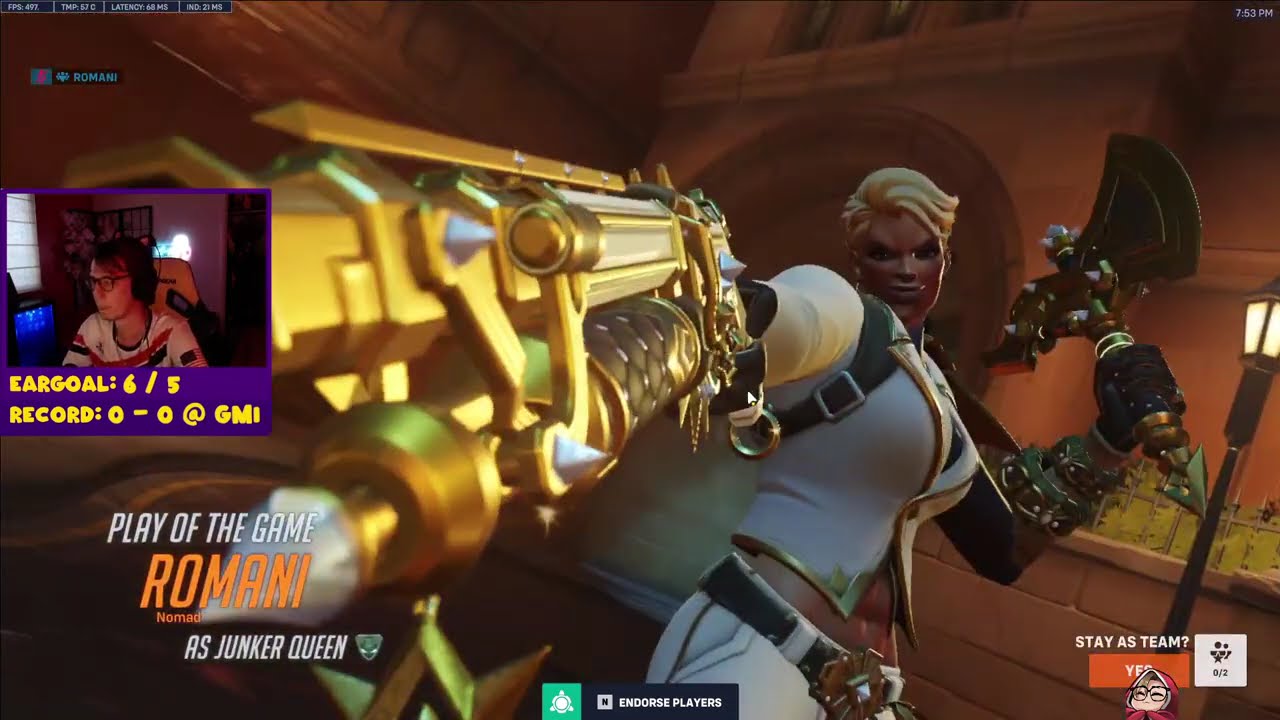 potg! BEST Junker Queen In Overwatch 2 - ROMANI JUNKER QUEEN GAMEPLAY SEASON 17