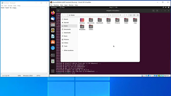 Enable clipboard sharing for Ubuntu 20.04 VirtualBox Windows 10