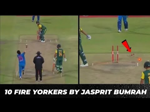 Top 10 Fire Yorkers by Jasprit Bumrah in Cricket History Ever - YouTube