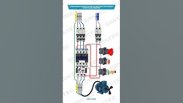 ARRANQUE DIRECTO DE UN MOTOR TRIFÁSICO CON PULSADOR #electrician #industrialelectrician #electrical