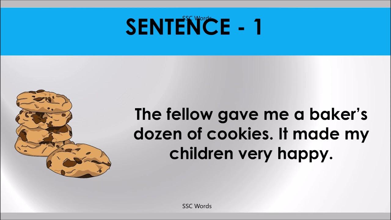 BAKER’S DOZEN Idiom 649 Meaning and five sentences SSC Words YouTube