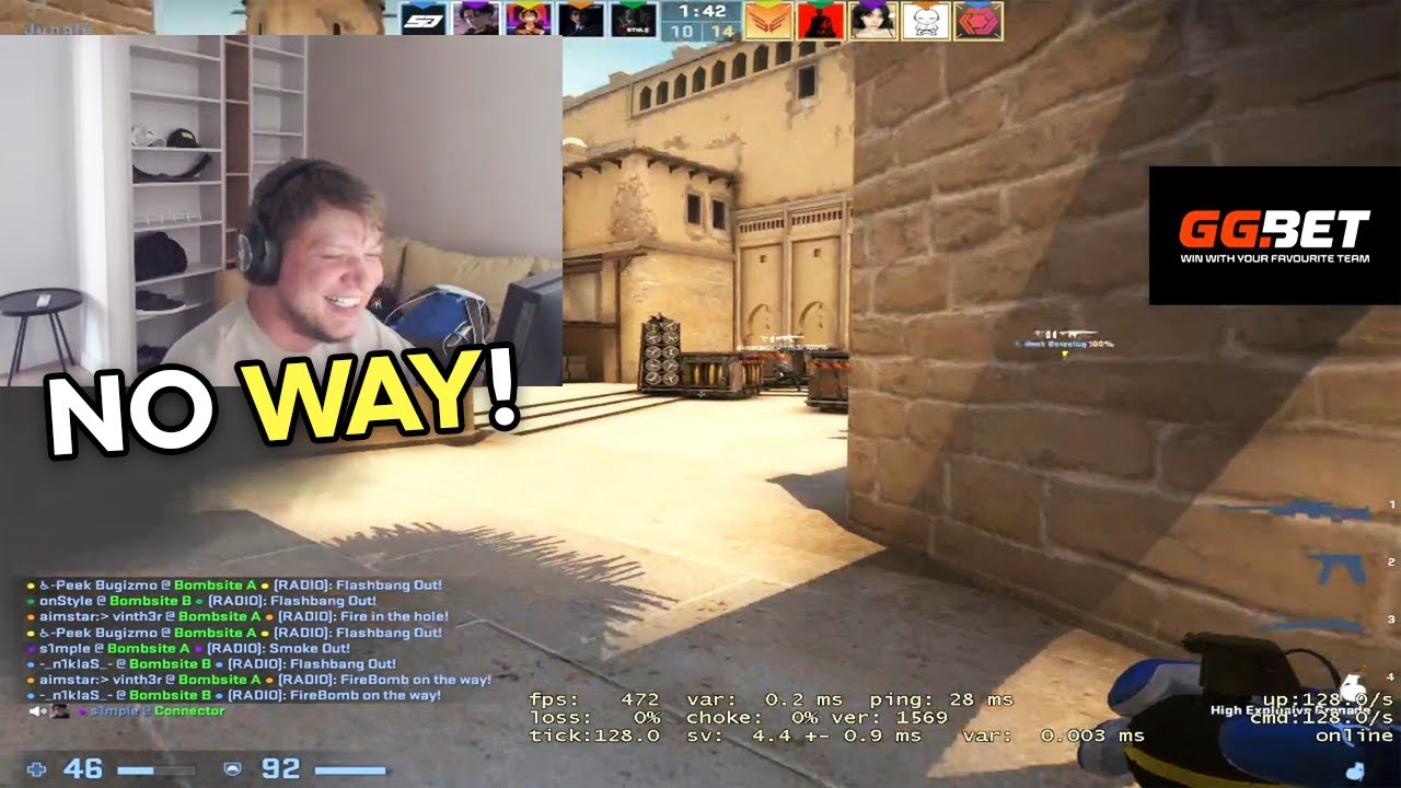 S1mple SURPRISED after dying to Flash Grenade For The First Time ...