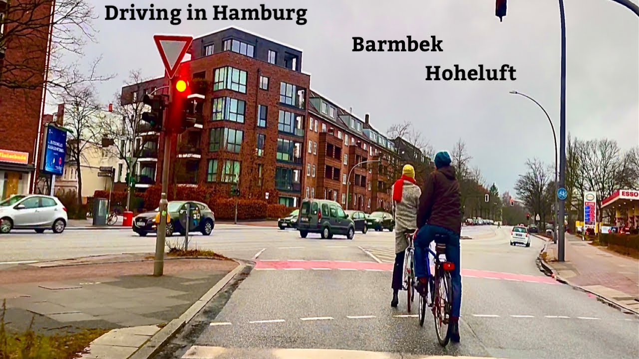 Driving in Hamburg *[Barmbek ➡️ Hoheluft]**[4K]*