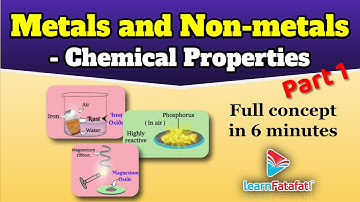 Class 8 Science Materials Metals & Non metals - Chemical Properties of Metals and Non metals