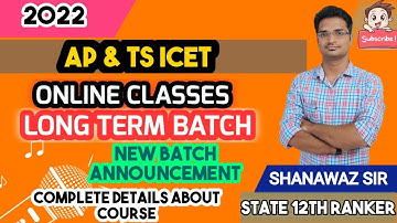 TS ICET & AP ICET 2022 ONLINE CLASSES | LONG TERM BATCH | ONLINE BATCH | ICET CLASSES | IQ ACADEMY