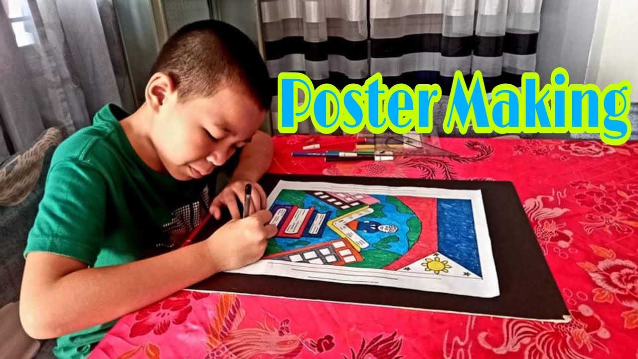POSTER MAKING|| How to make a Poster Making! (Pambansang buwan at araw