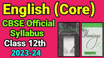 Class 12th CBSE Latest Syllabus 2023-24 English | English (core) official syllabus class 12th CBSE