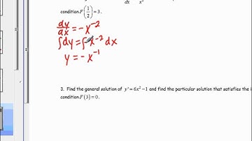 Calculus 4.1 Day 2 Particular Solutions to Differential Equations using initial conditions