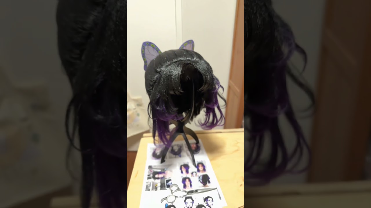 realized i love the look of tiny wispy hairs #helmetwig #wigstyling #cosplaywig #shinobucosplay
