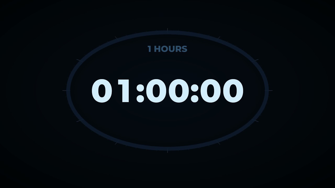 1 Hour Countdown Timer ⏱️ Quiet Timer with Progress Alarm Bell - YouTube