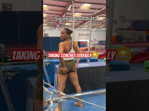 If you took coaches literally 😂 @Margzetta #gymnast #olympics #olympic #sports #gymnastics #coach