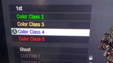 Custom Color class mod on black ops