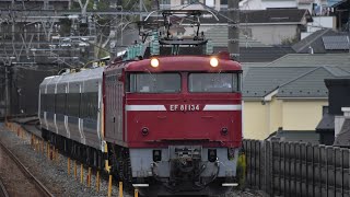 EF81 134+E257系500番台NB-11編成 AT入場配給　新松戸駅通過