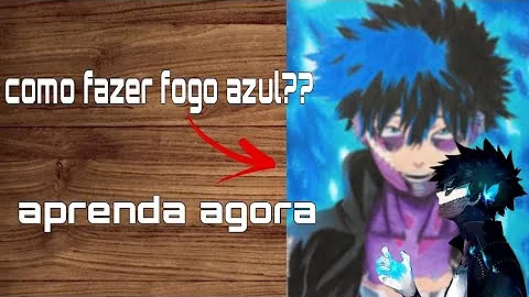 Como pintar fogo azul?