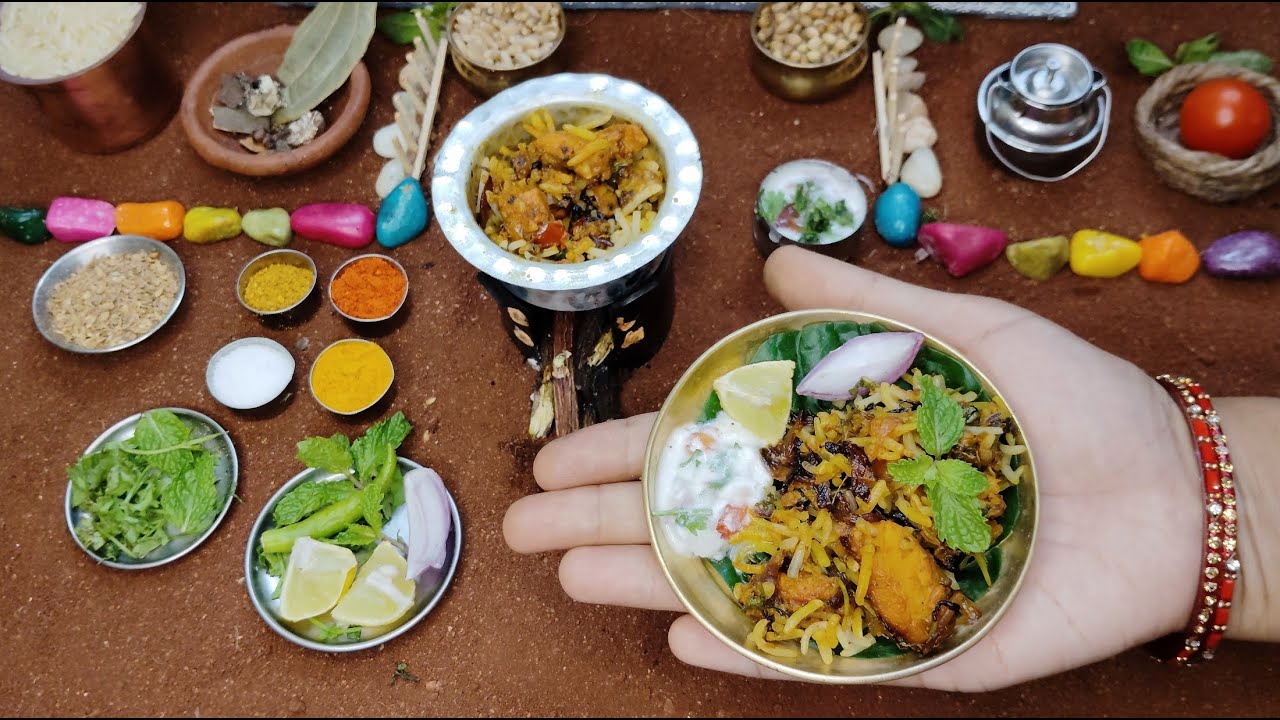Mini Raita Miniature Chicken Biryani + Raita | Mini ( chicken Biryani) recipe (90 ...