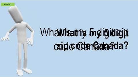 What Is My 5 Digit Zip Code Canada?