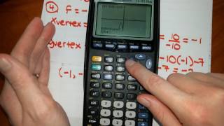 Graphing calculator with parabolas