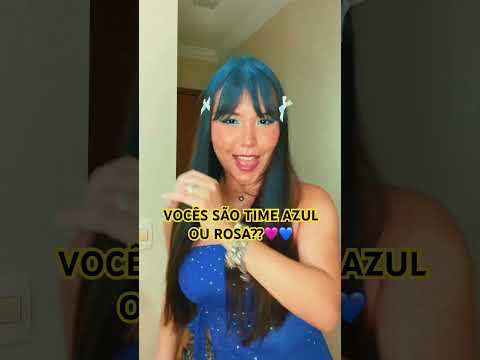 QUAL COR DE CABELO FICOU MELHOR EM MIM??😱🩷💙 azul ou rosa??