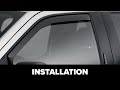 Weathertech side window deflectors front installation