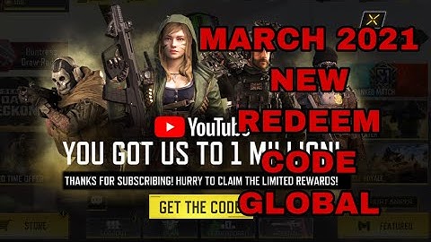 *NEW* March 2021 Redeem Code Cod Mobile Global | Codm Global Redemption Code 2021 | Redeem Code CODM