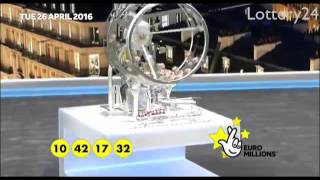 2016 04 26 Euro Millions Number and draw results